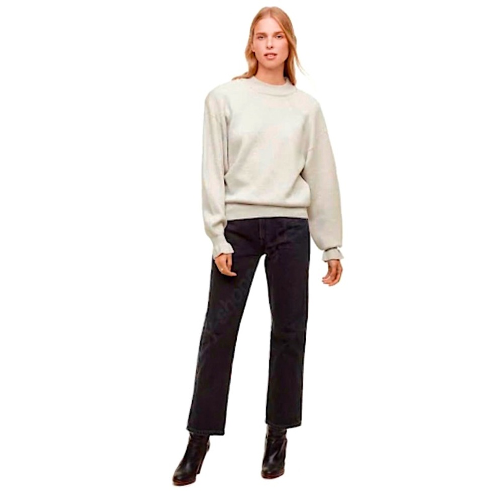 Wilfred Aritzia Dourdan Merino Wool Boxy Sweater Sz Medium EUC
